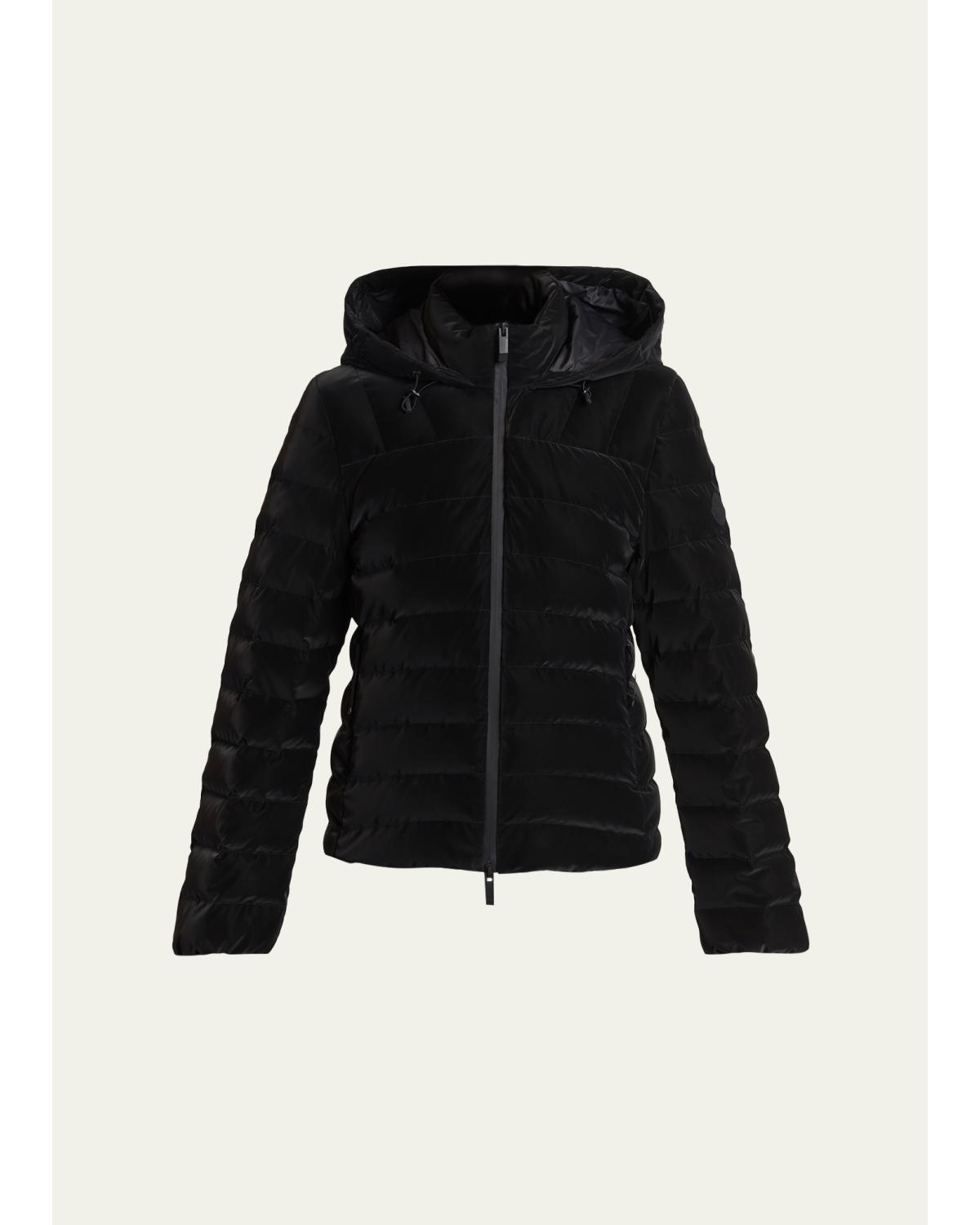 Trefle Hooded Down Velour Jacket