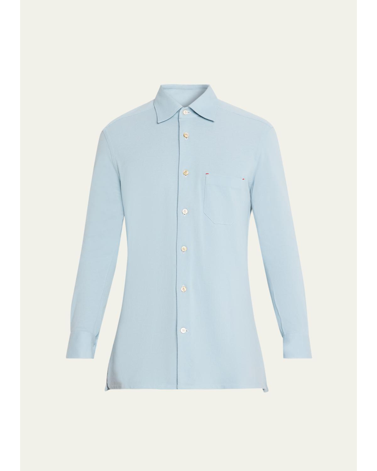 Men'S Cotton Pique Nerano Button-Down Shirt