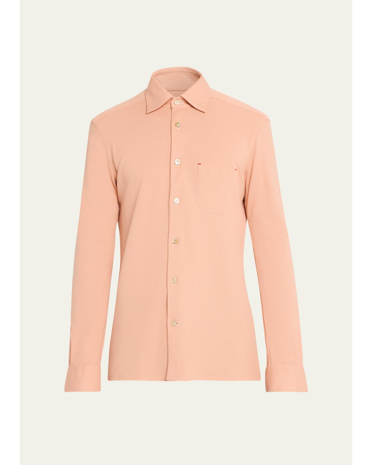 Men'S Nerano Cotton Pique Button-Down Shirt