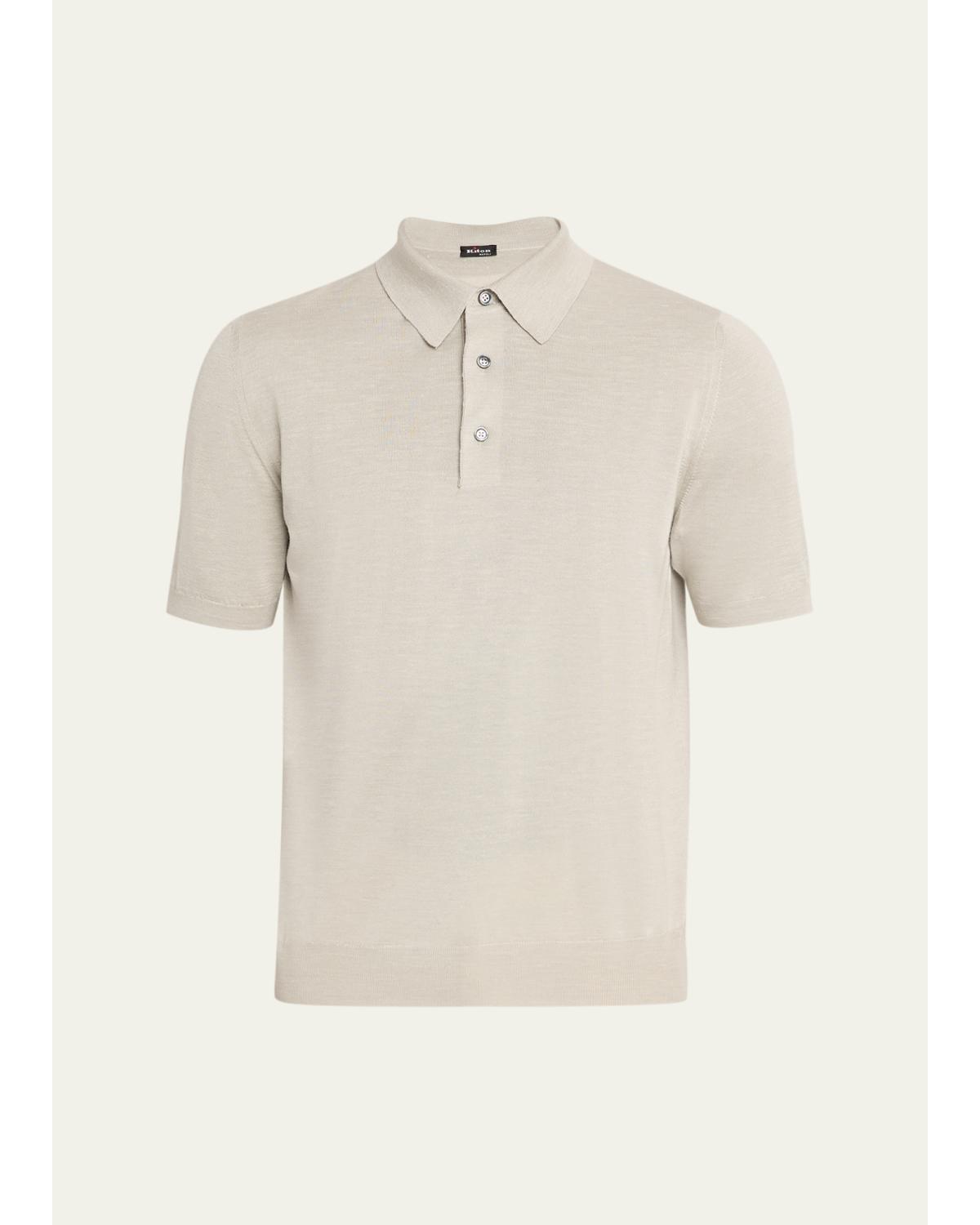 Men'S Cashmere, Linen And Polo Shirt
