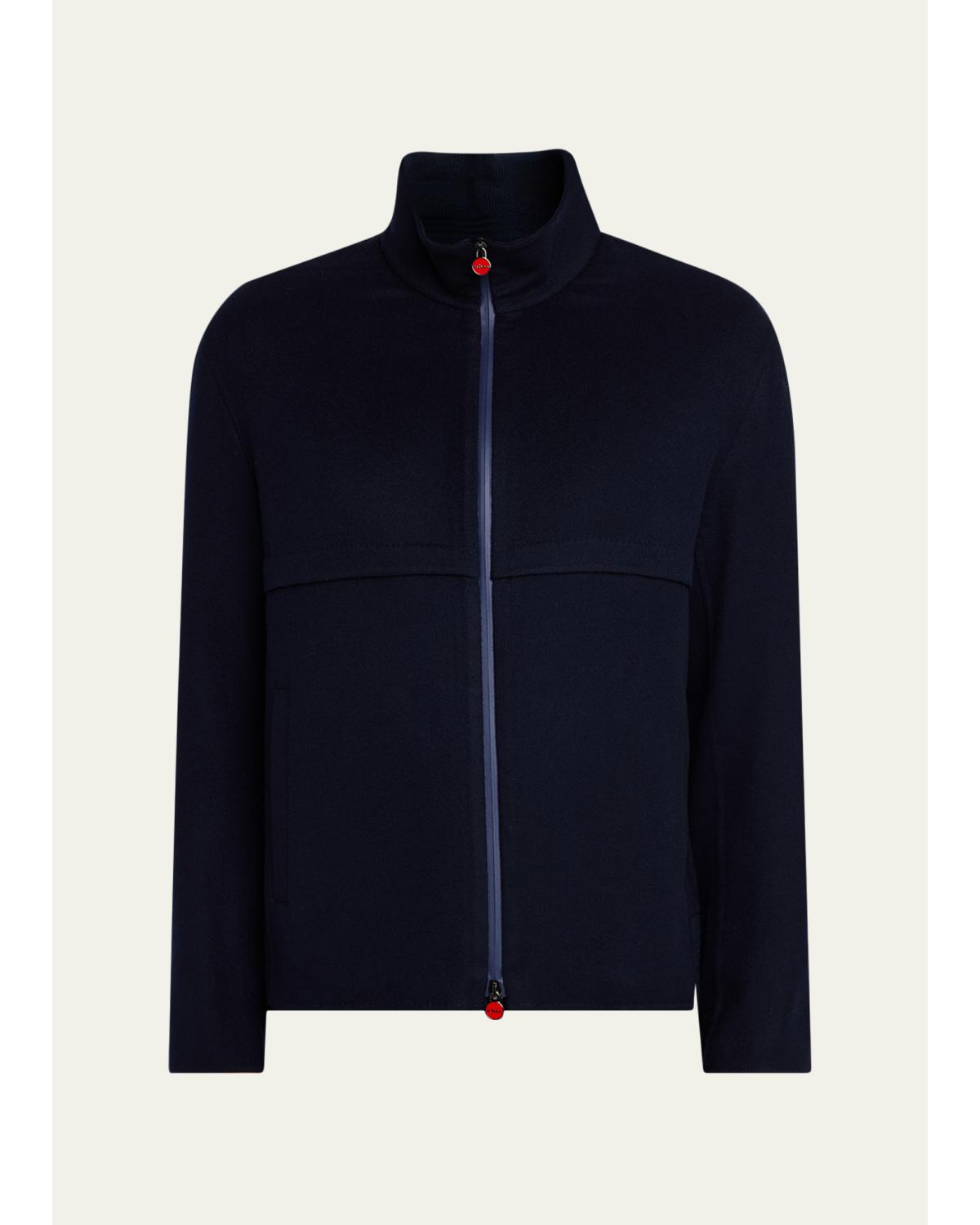 Men'S Cashmere Full-Zip Bomber Jacket
