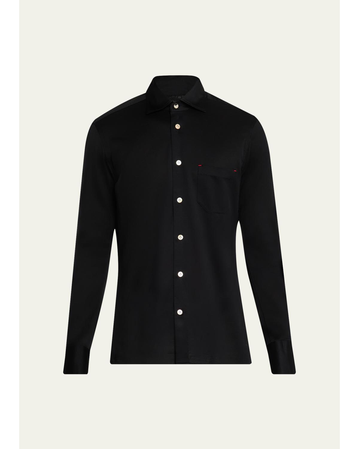 Men'S Nerano Cotton Jersey Button-Down Shirt