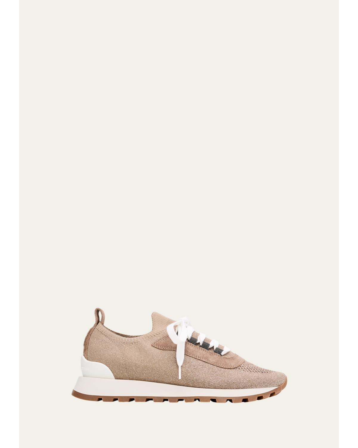 Sparkling Knit Runner Sneakers