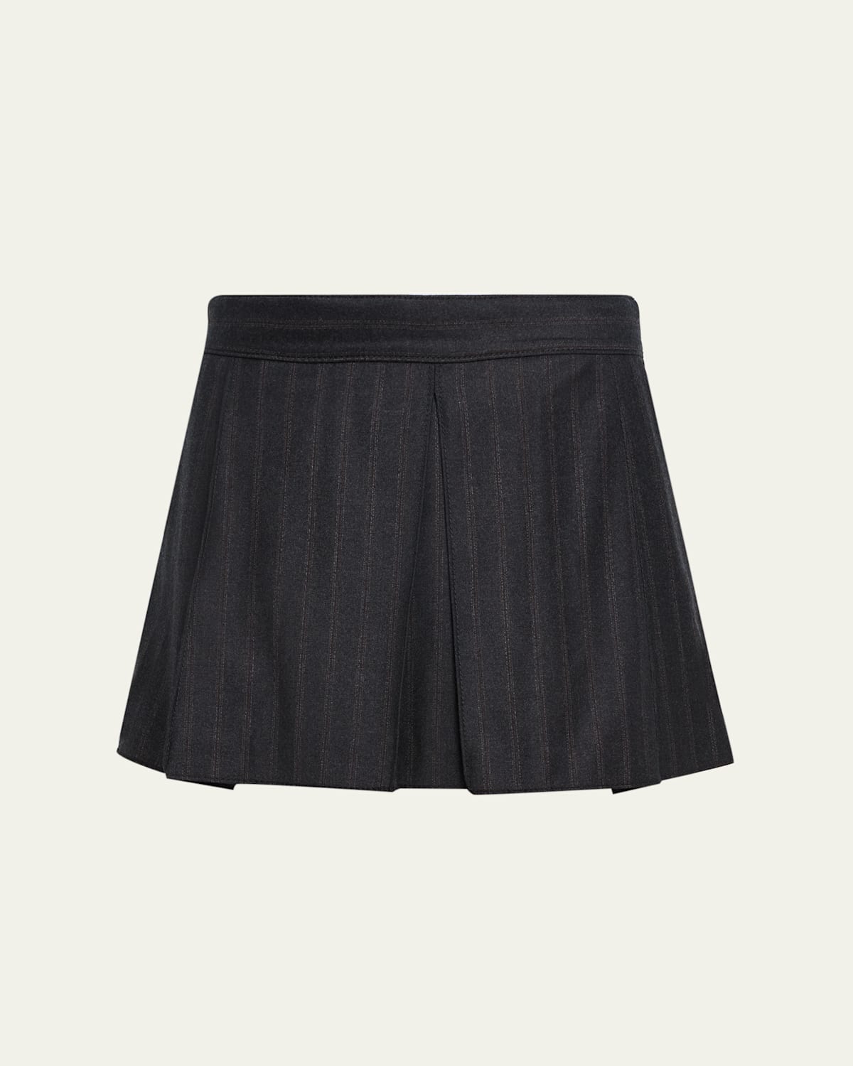 We-ar4 The Jane Pleated Pinstripe Wool Mini Skirt In Gray