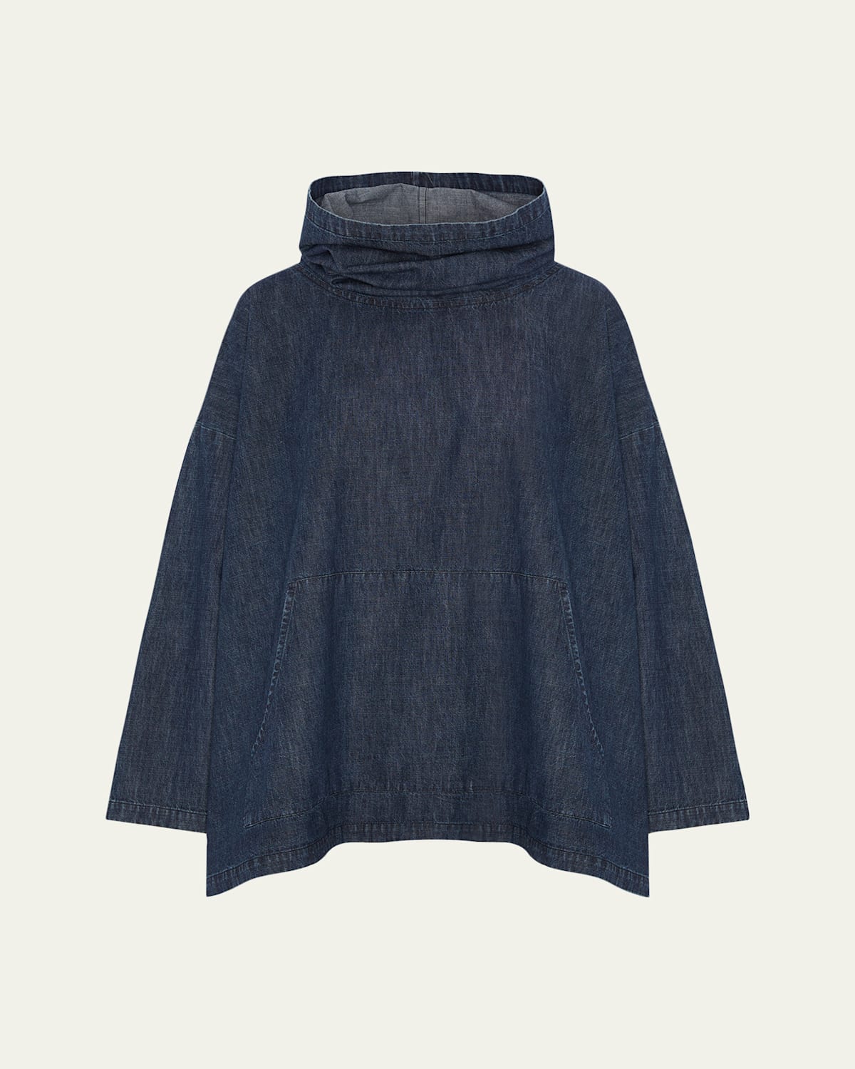 Eskandar Wide A-line Monks Top (long Length) In Blue