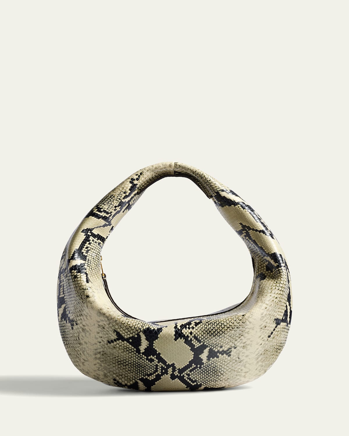 Khaite Olivia Medium Python-embossed Leather Hobo Bag In Brown