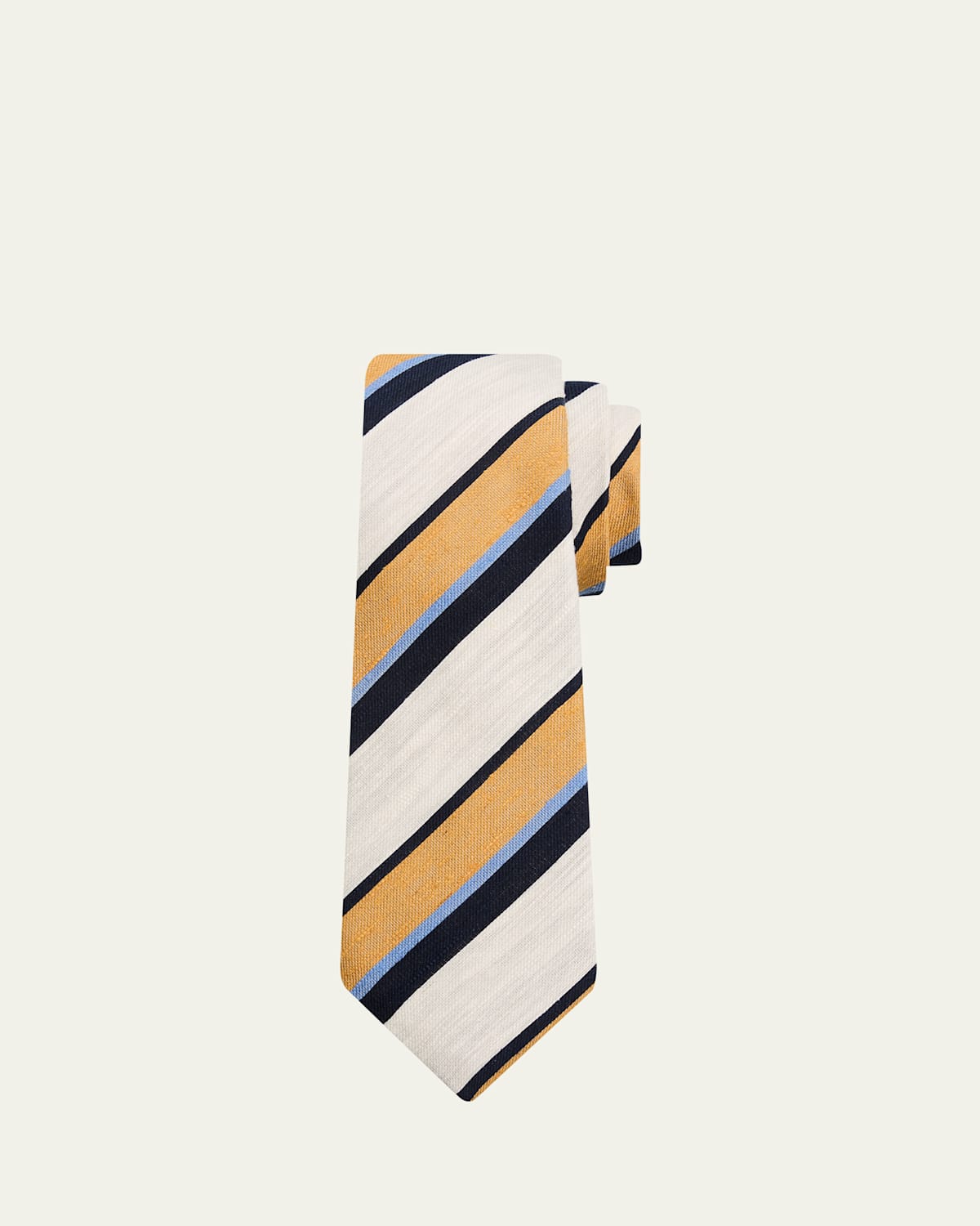 Kiton Men's Multicolor Stripe Silk 7-Fold Tie