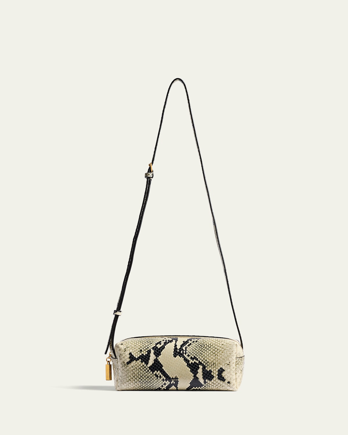 Khaite Kye Mini Python-embossed Leather Crossbody Bag In Brown