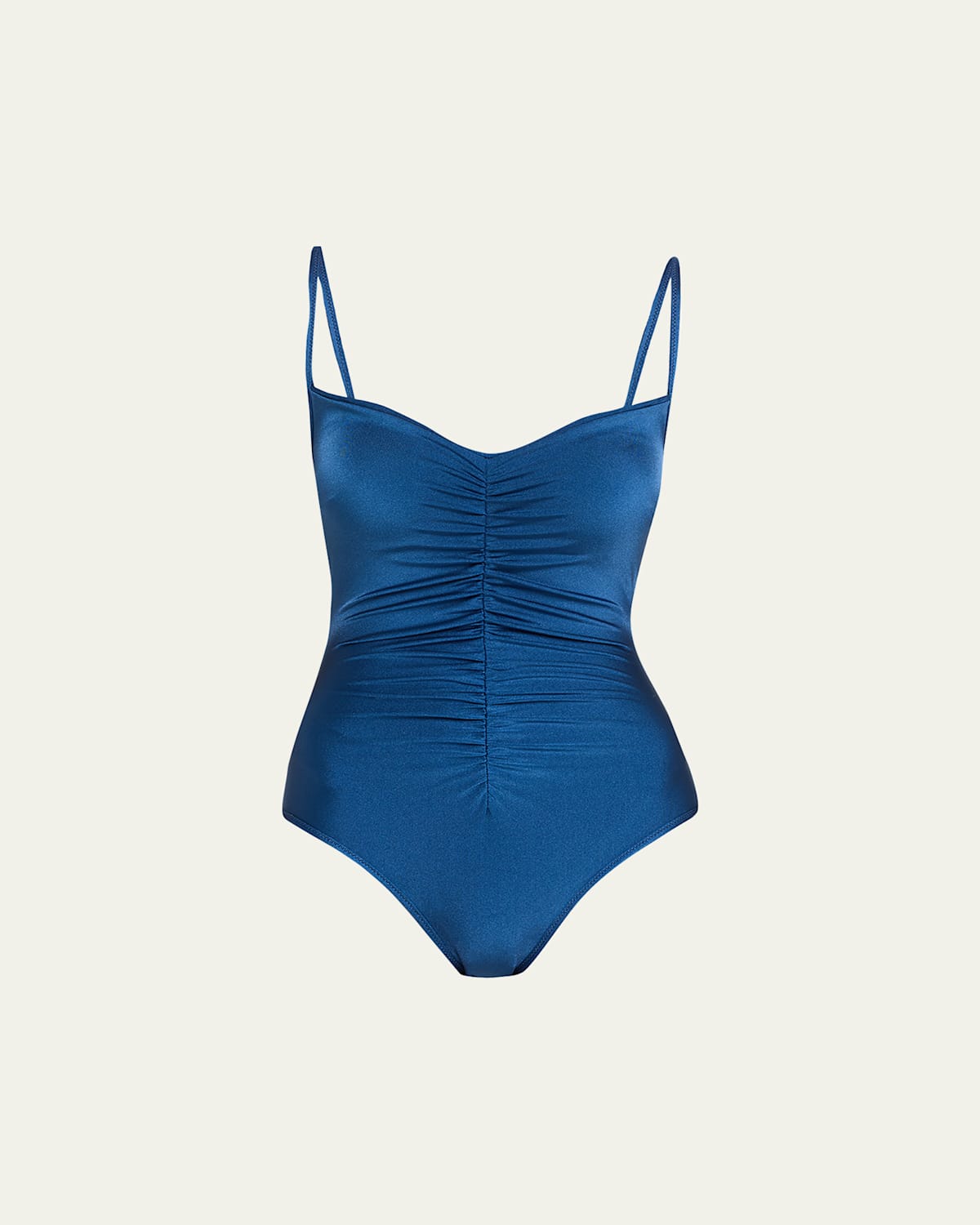 Verandah Ruched One-piece Swimsuit In Blue