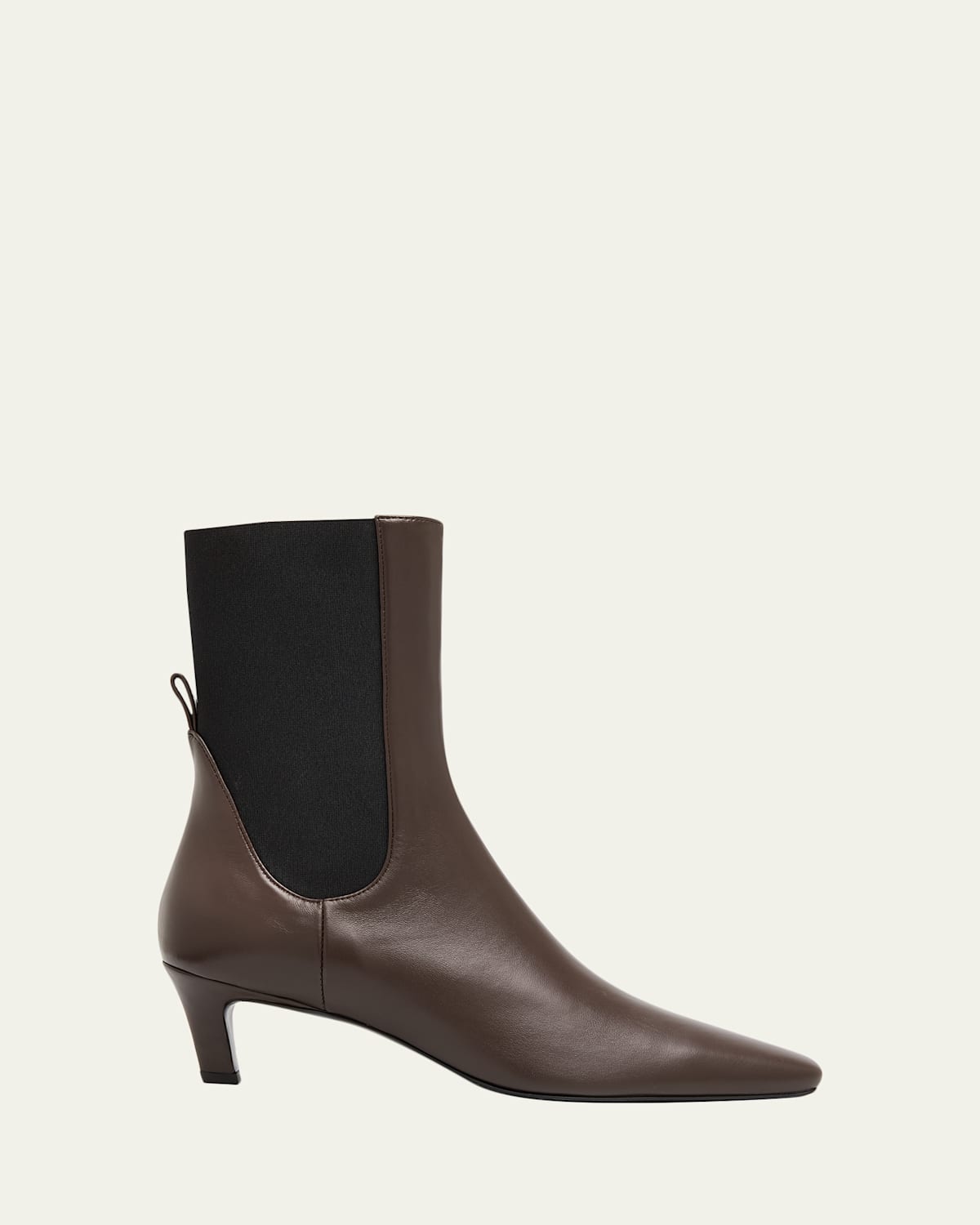 Totême Leather Mid-heel Ankle Boots In Brown