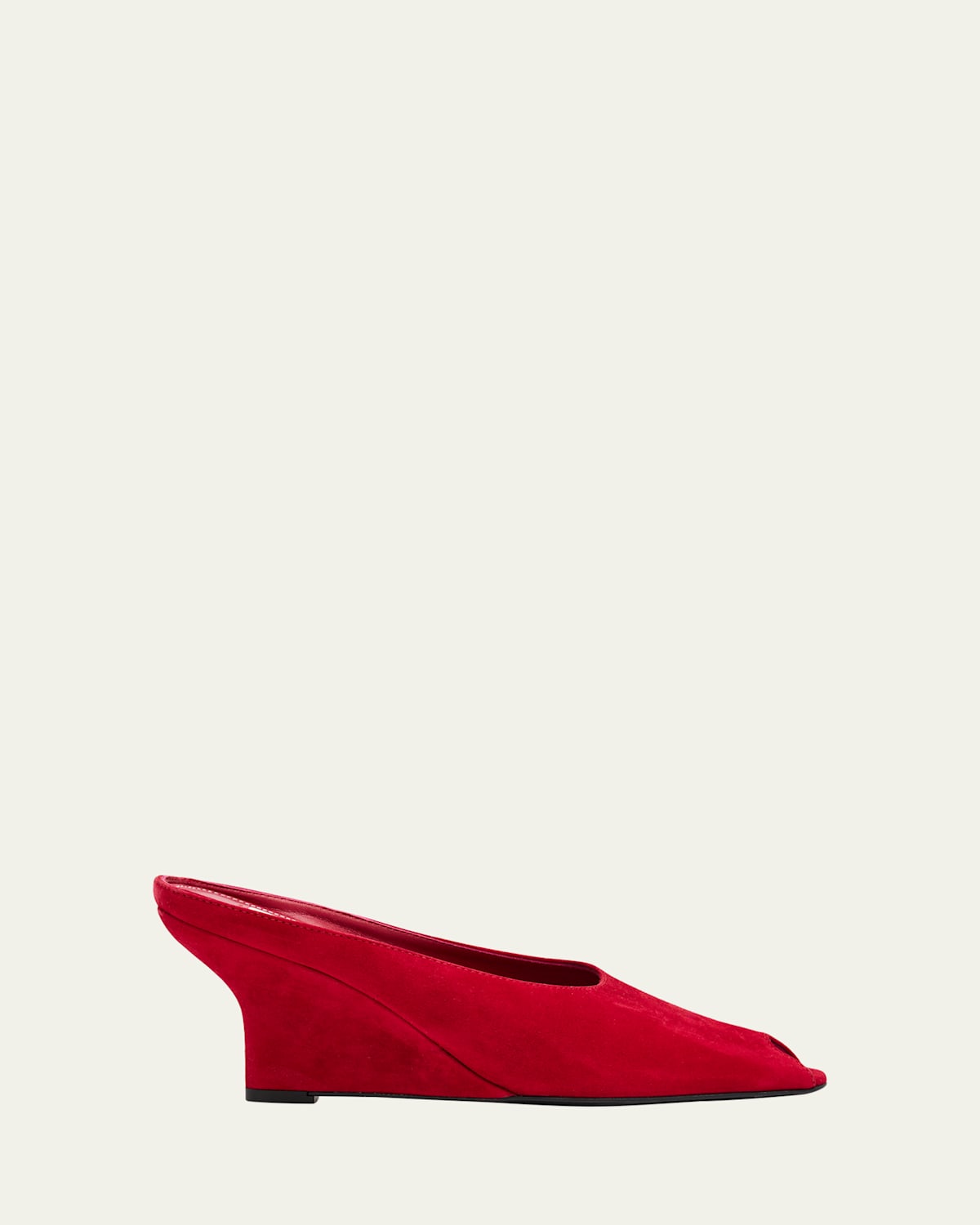 Totême Velvet Peep-toe Mules In Multi