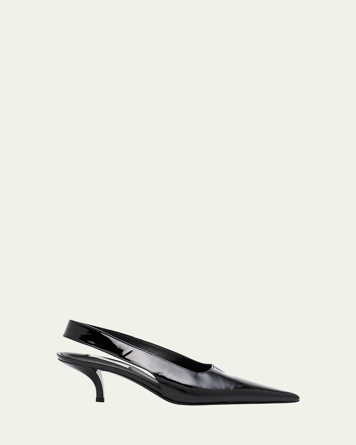 Totême Patent Leather Slingback Pumps In Black
