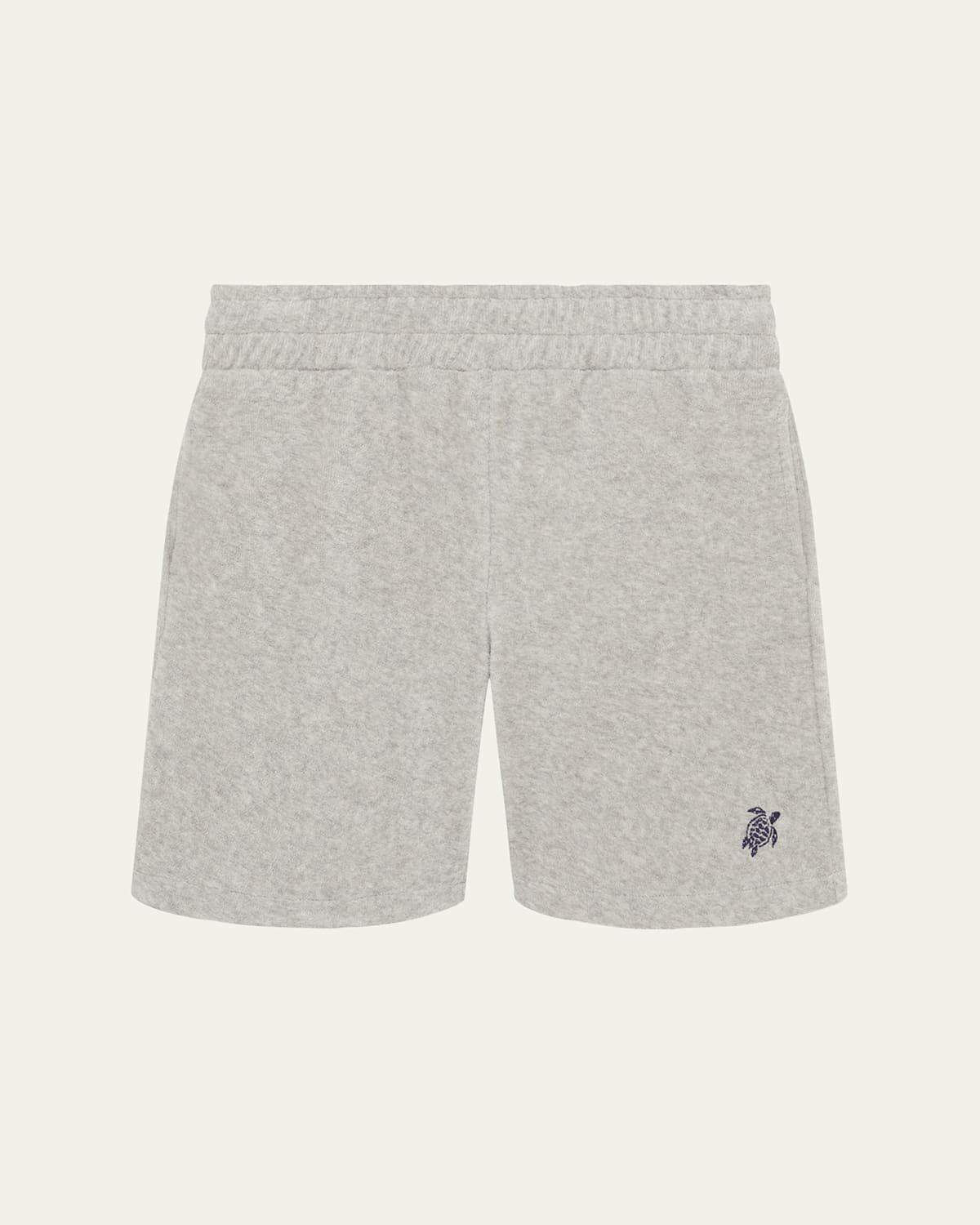 Boy's Turtle Embroidered Cotton Fleece Bermuda Shorts, Size 2-14