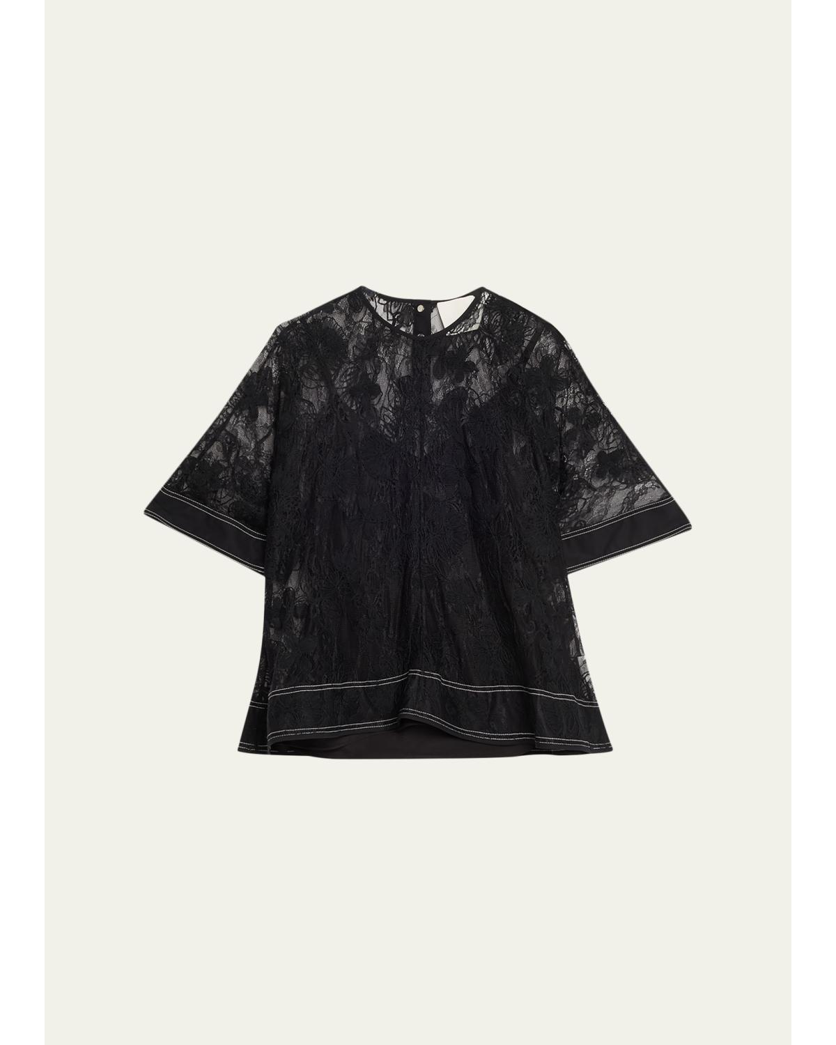 Floral Lace Dimensional Blouse