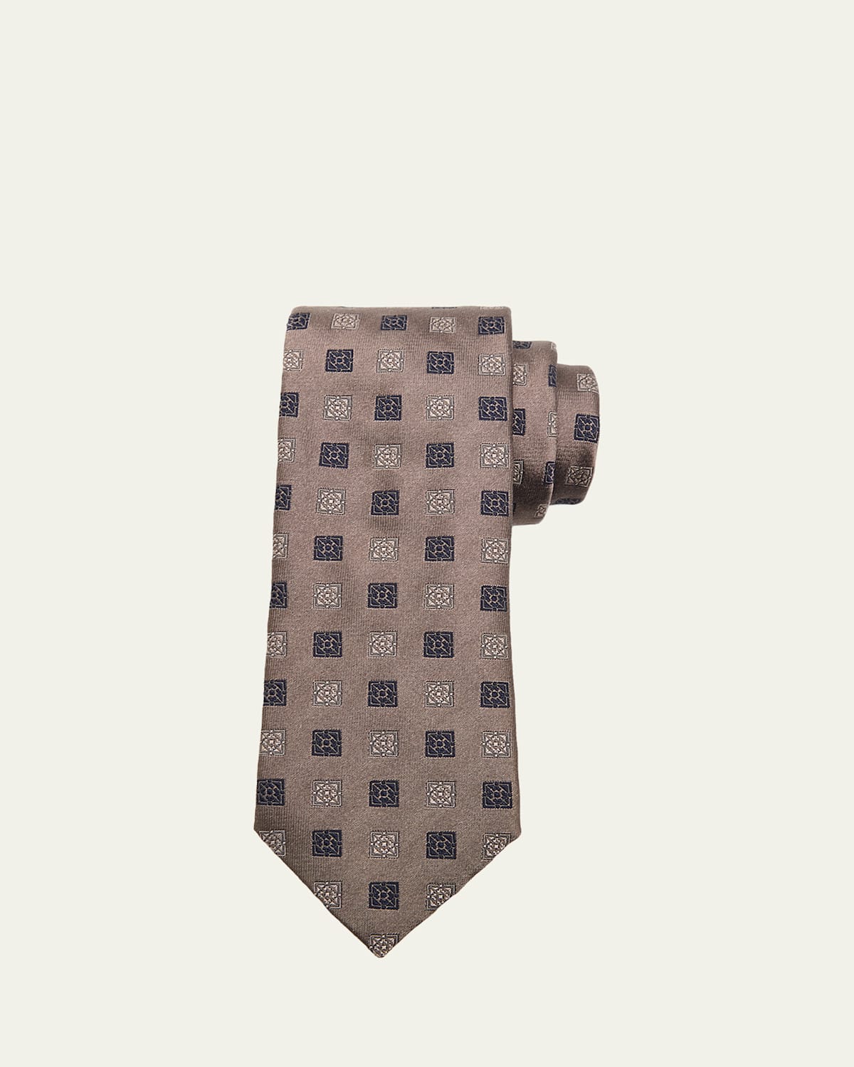 Brunello Cucinelli Men 's Medallion Silk and Cotton Tie