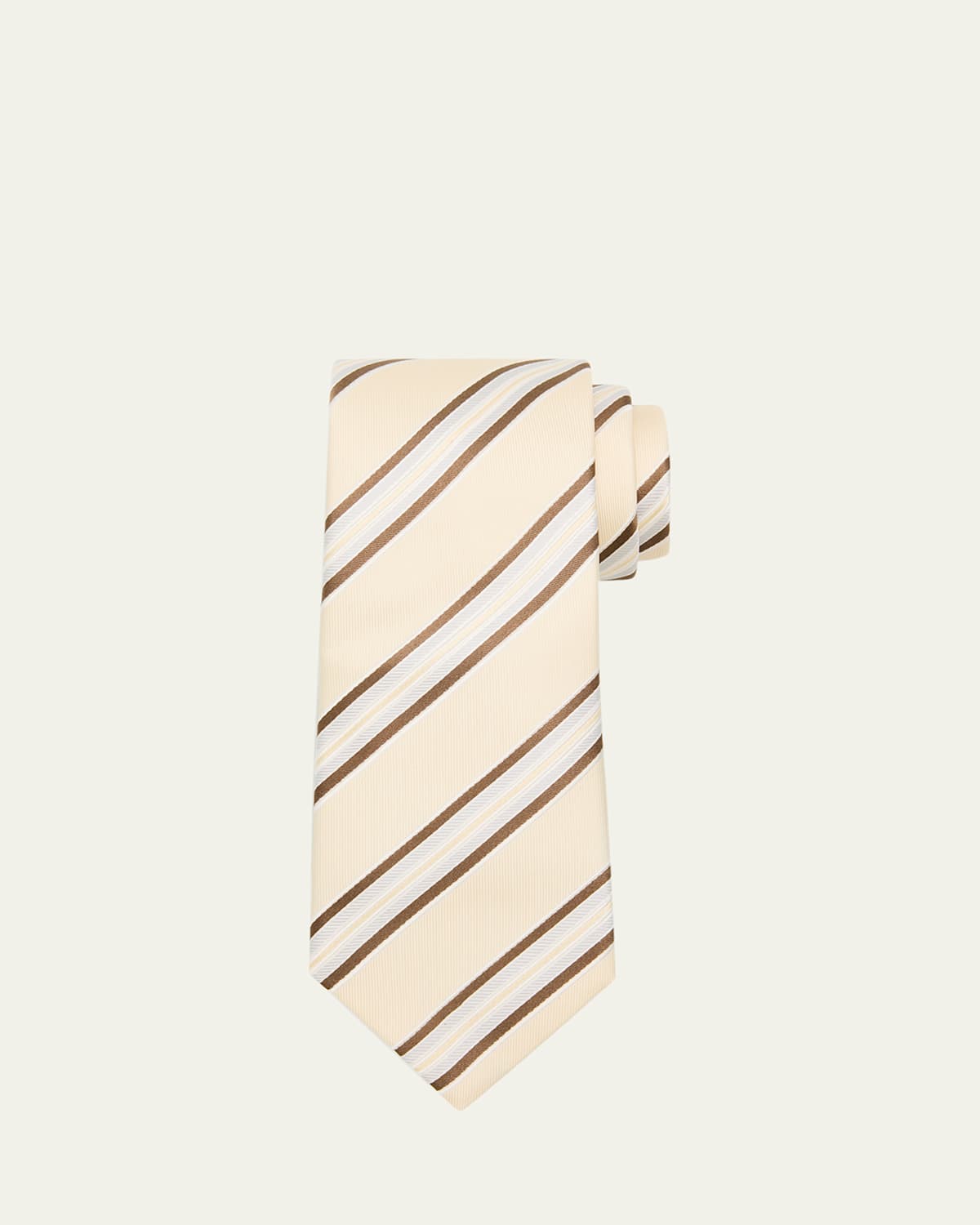 Brunello Cucinelli Men 's Striped Silk Tie