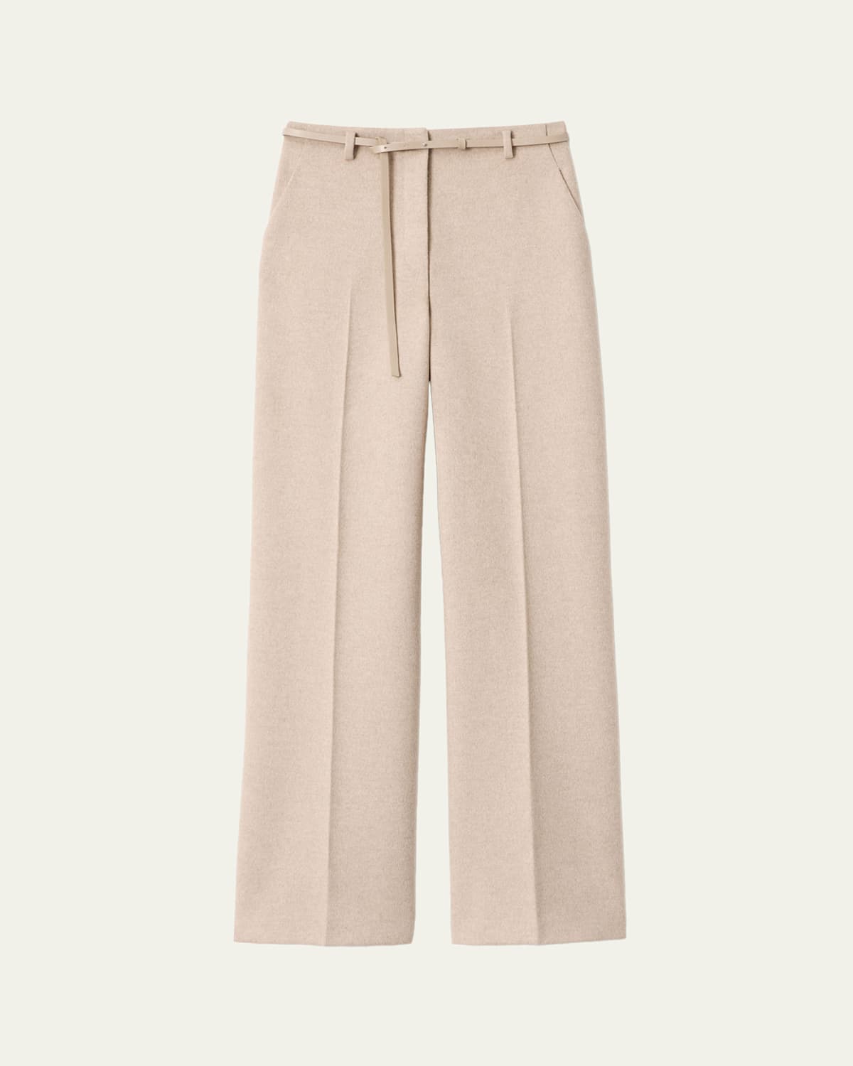 Lafayette 148 New York Clark Wide-Leg Flannel Pants