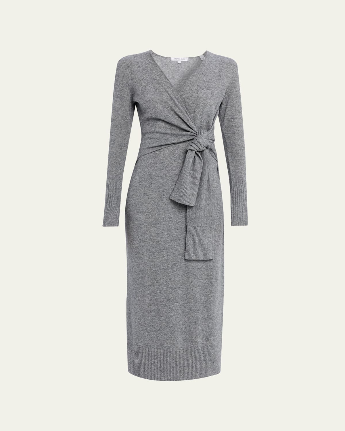 Veronica Beard Salomez Wrap Midi Dress In Gray