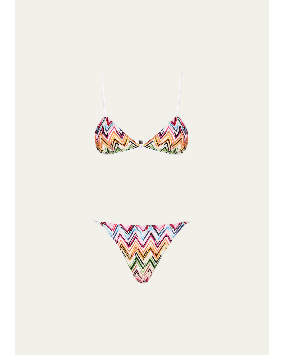 Chevron Crochet Two-Piece Swimsuit