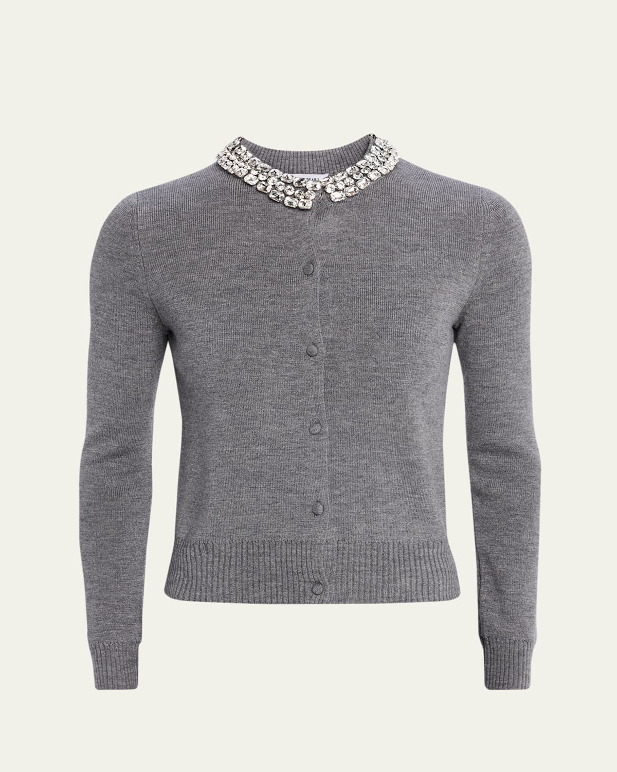 Veronica Beard Daro Embellished Collar Cardigan In Gray