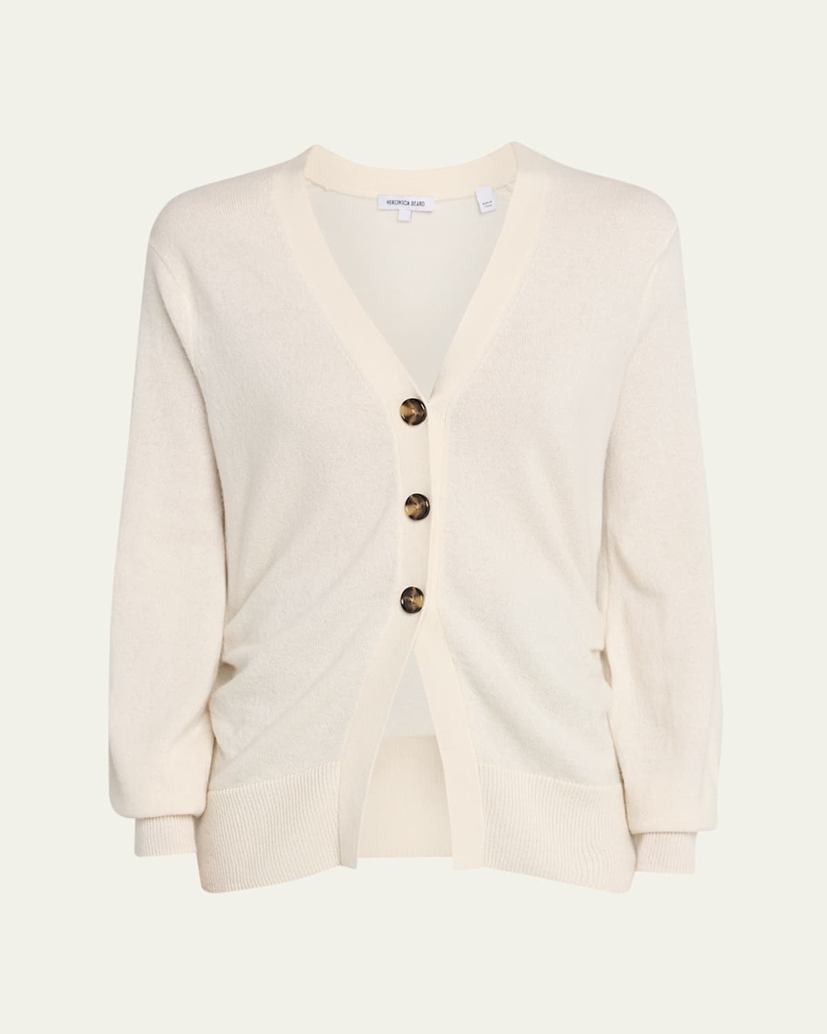 Veronica Beard Lamotte Cashmere Cardigan In White