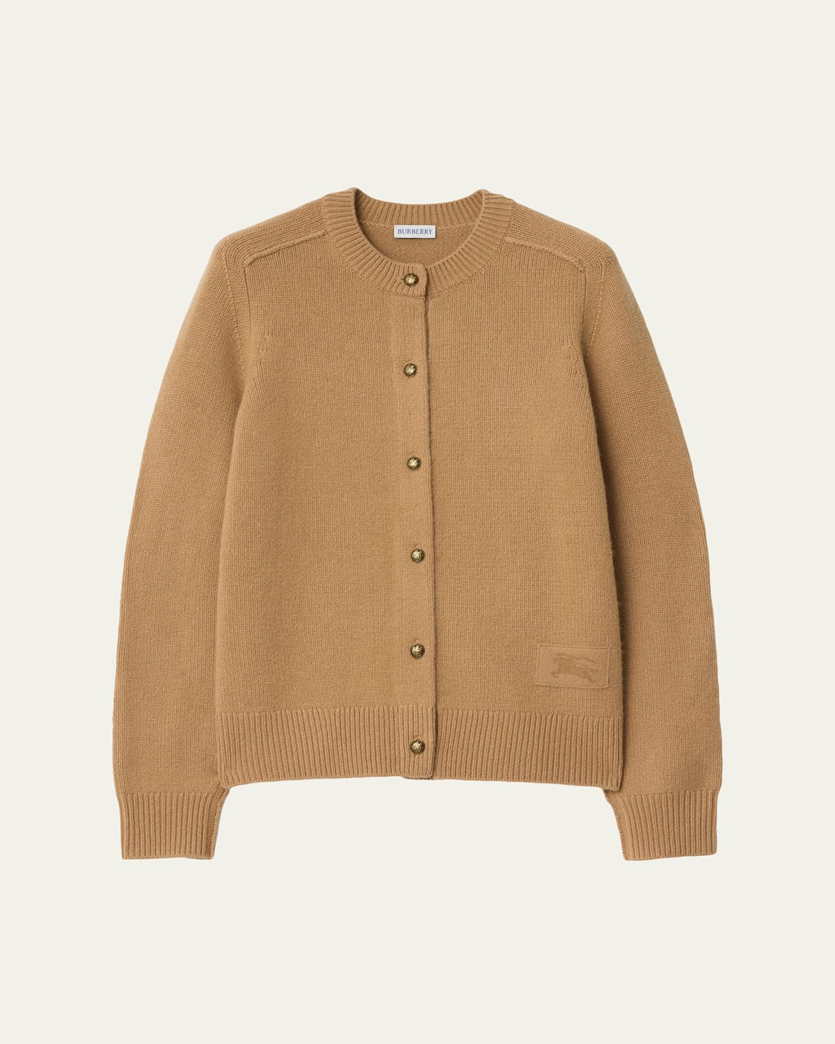 Burberry Elbow-patch Equestrian-knight Cardigan In Multi