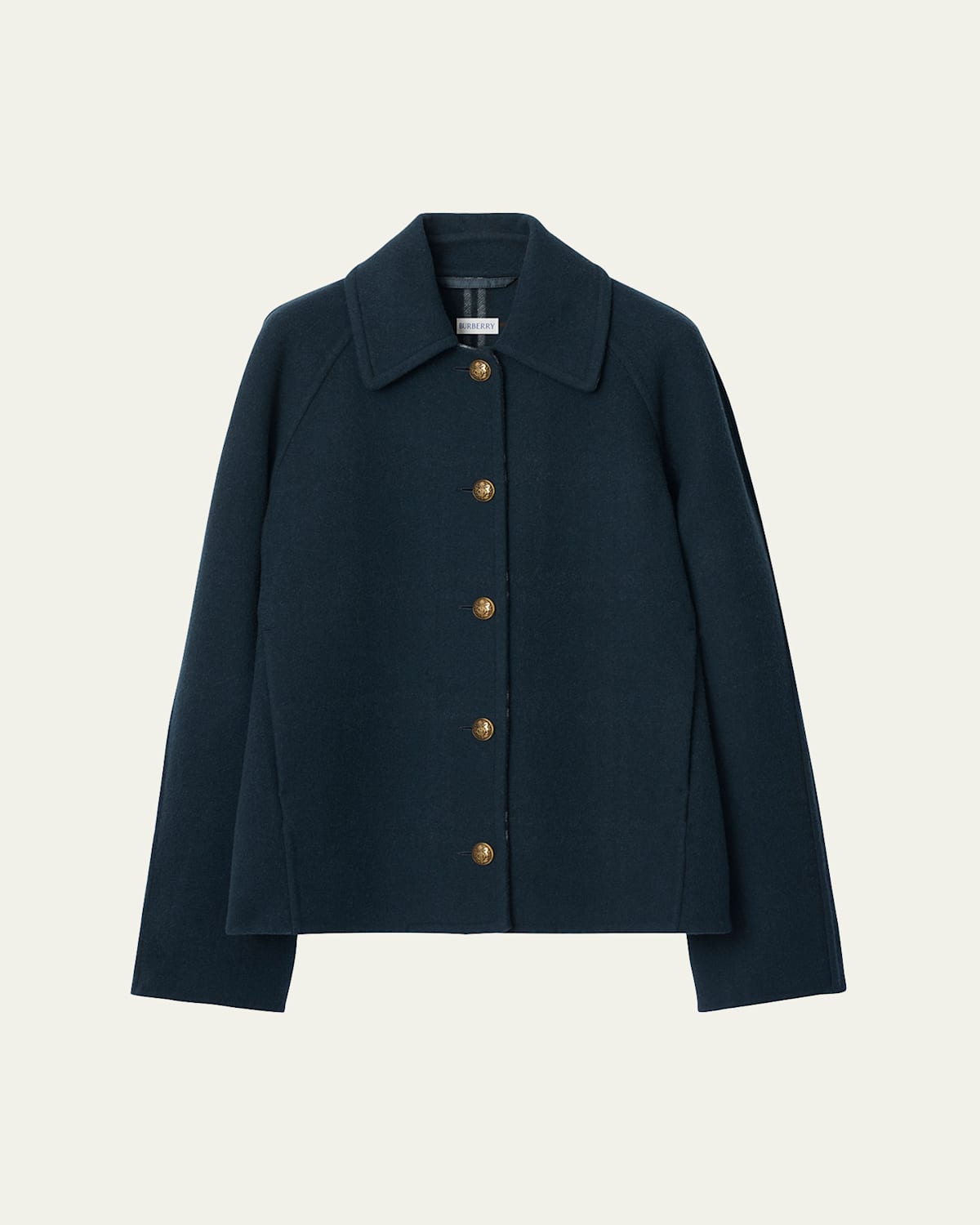 Burberry Brilley Wool Shirt Jacket In Blue