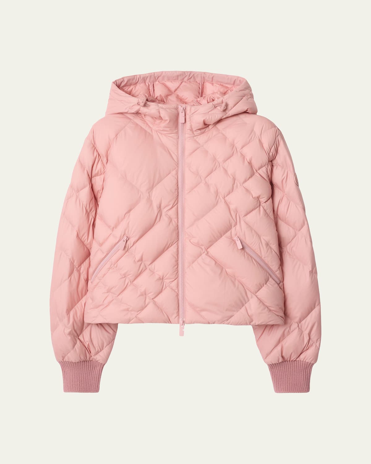 Burberry Delley Check Quilted Hooded Jacket