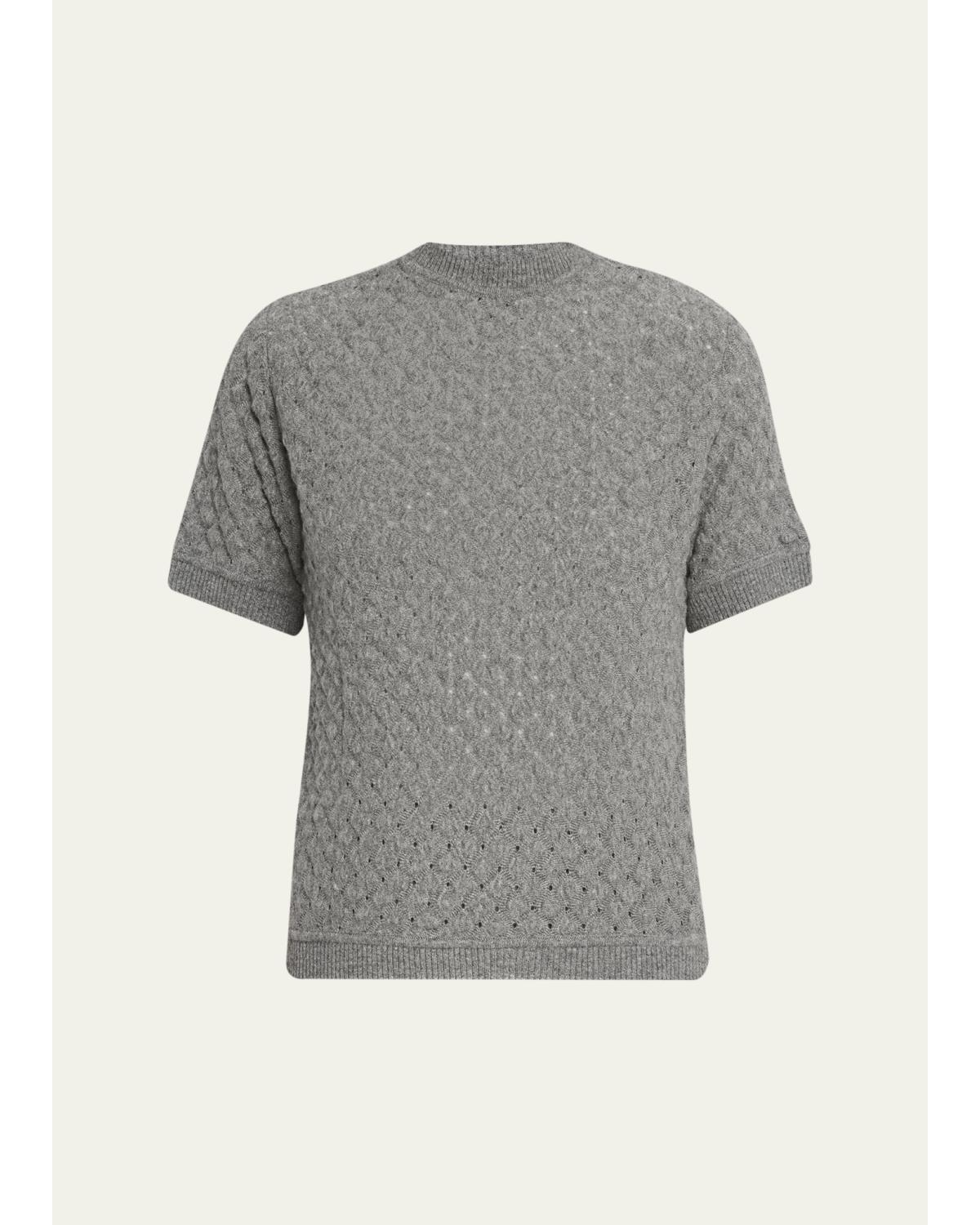 Raschel Laced Cashmere Sweater
