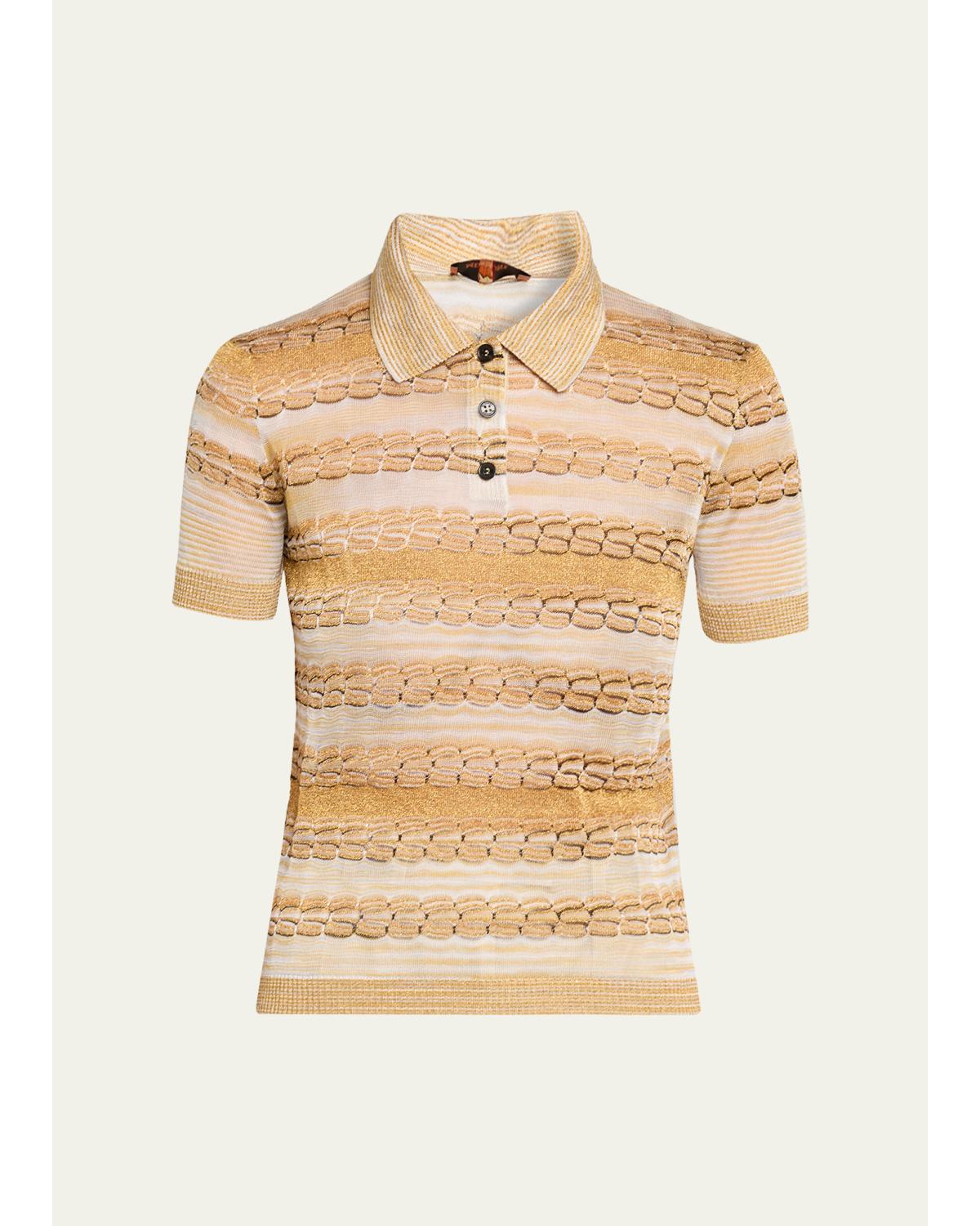 Brocade Pattern Polo