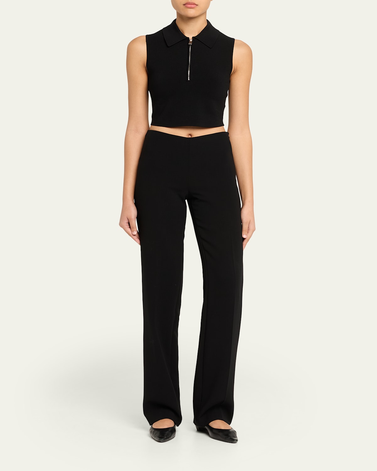 Tatum Sleeveless Half-Zip Top