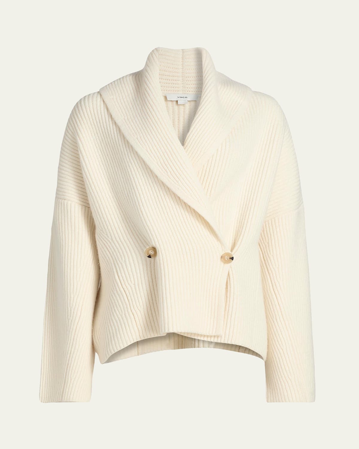 Vince Draped Wool-blend Sweater In Neutral