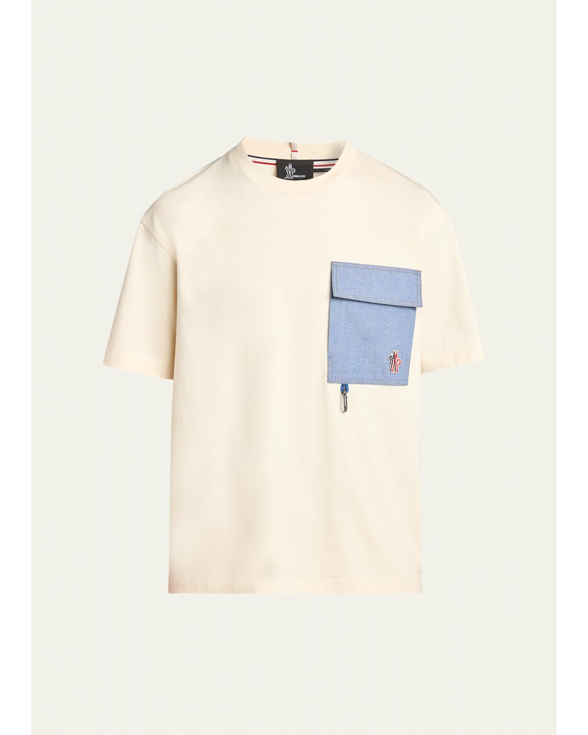 Men'S Denim Pocket Cotton T-Shirt