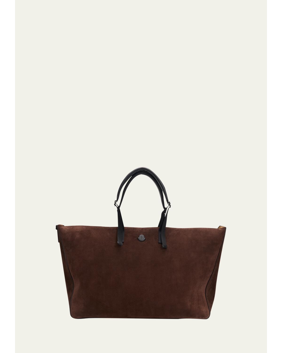 Men's Carlo Suede Leather-Trim Weekender Duffel Bag