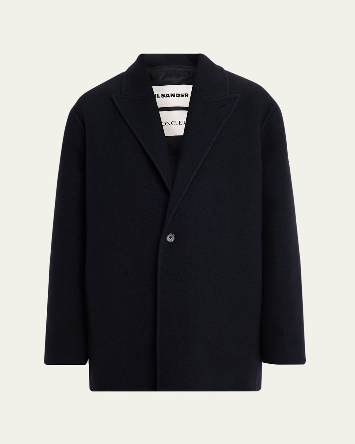 Moncler Genius X Jil Sander Men's Rhamnose 3-in-1 Wool Mono-breasted Down Jacket In Black