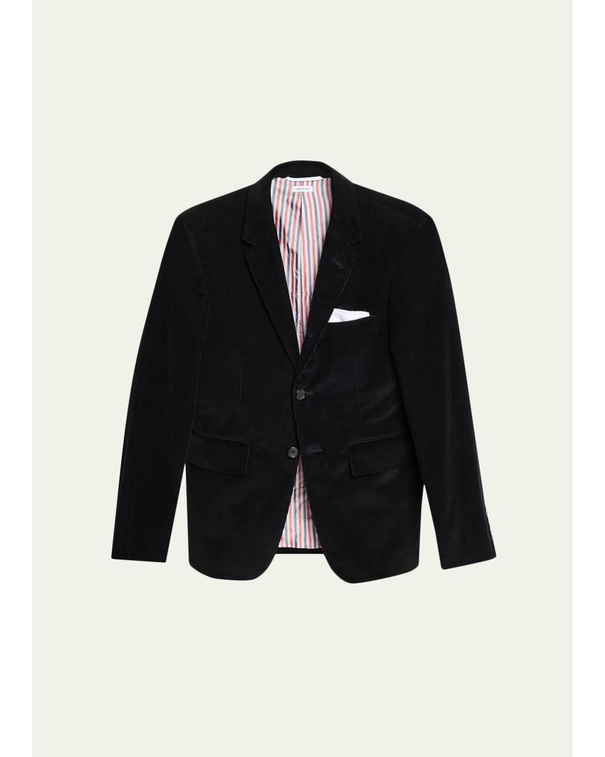 Men'S Corduroy Stripe-Lined Blazer
