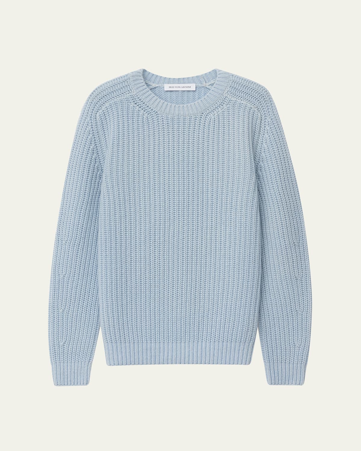 Iris Von Arnim Men's Stonewashed Cashmere Rib-Knit Crewneck Sweater