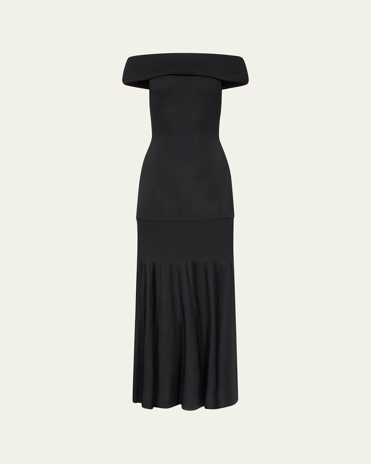 Fforme Rosina Off-the-shoulder Sheer Maxi Dress In Black