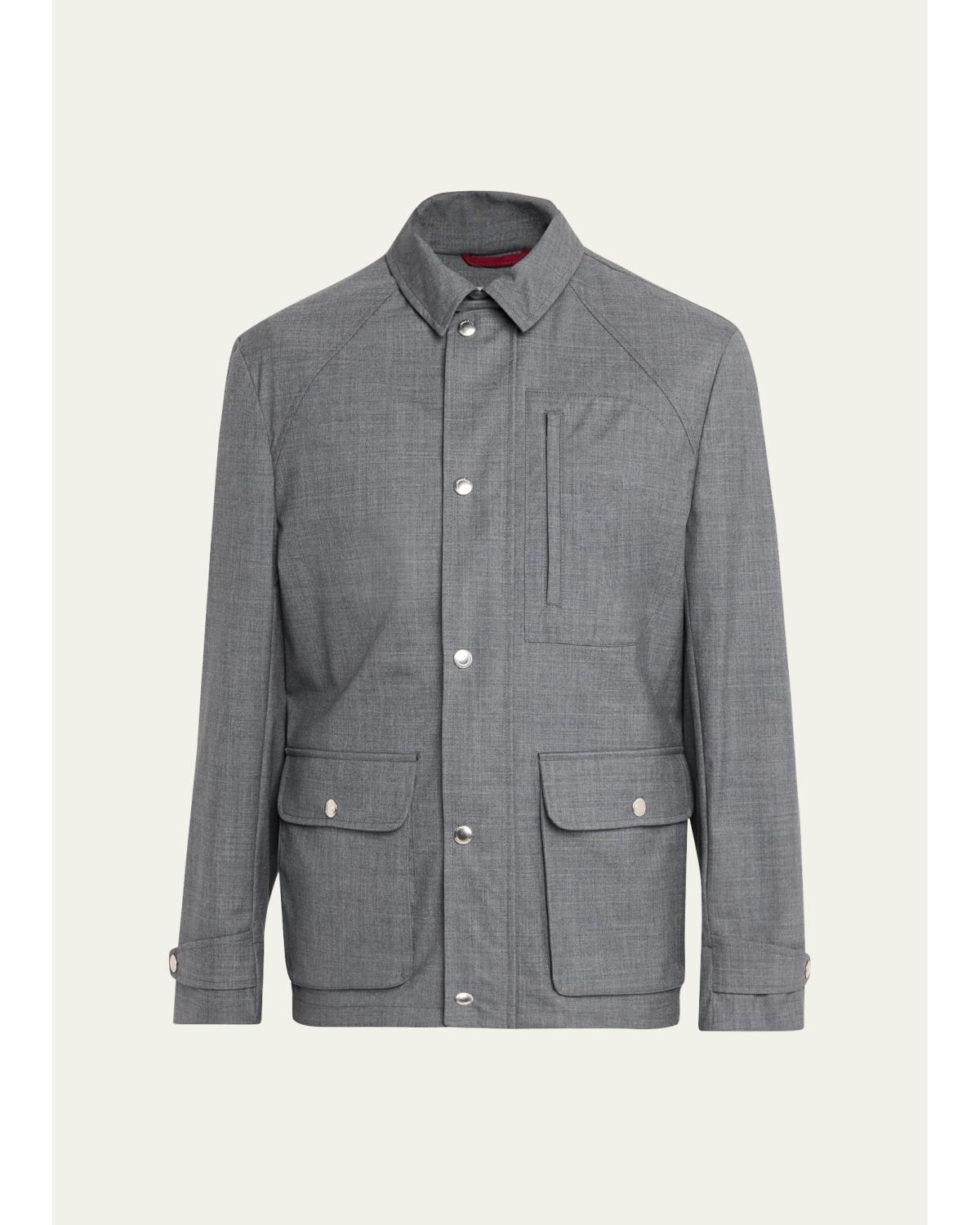 Men'S Water-Resistant Wool Shirt Jacket