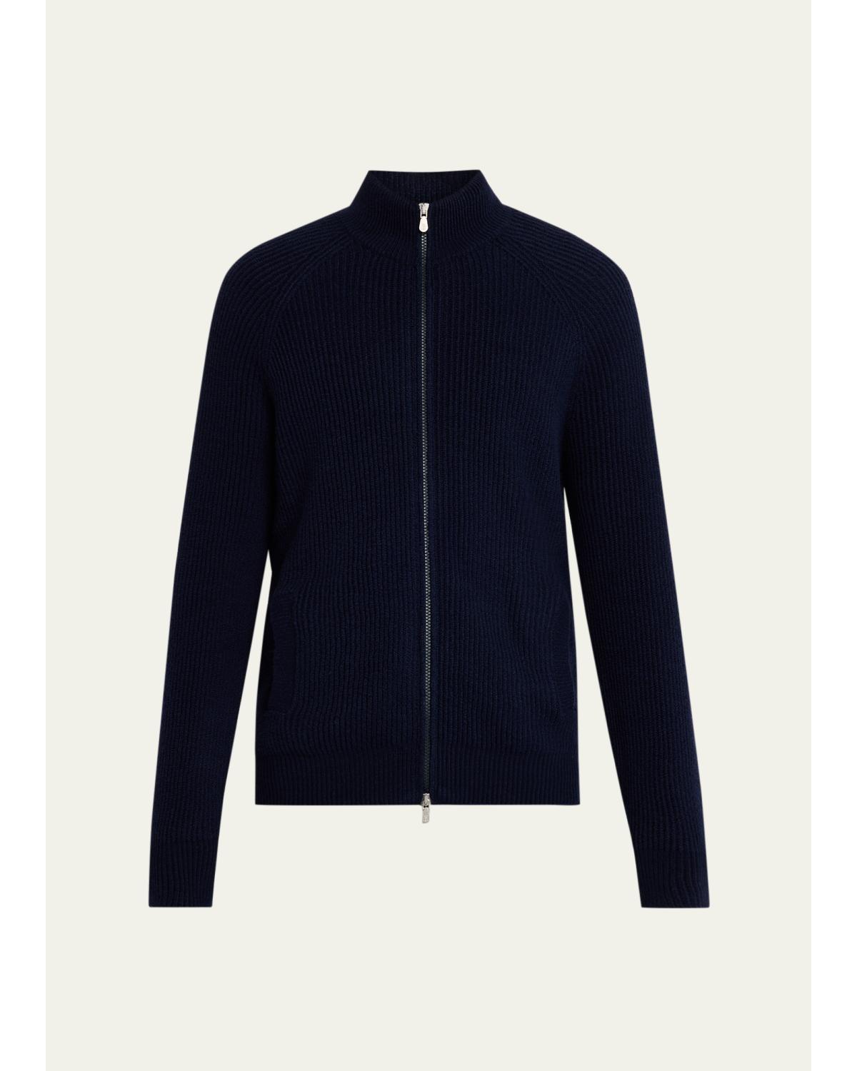 Men'S Cotton Rib Full-Zip Cardigan
