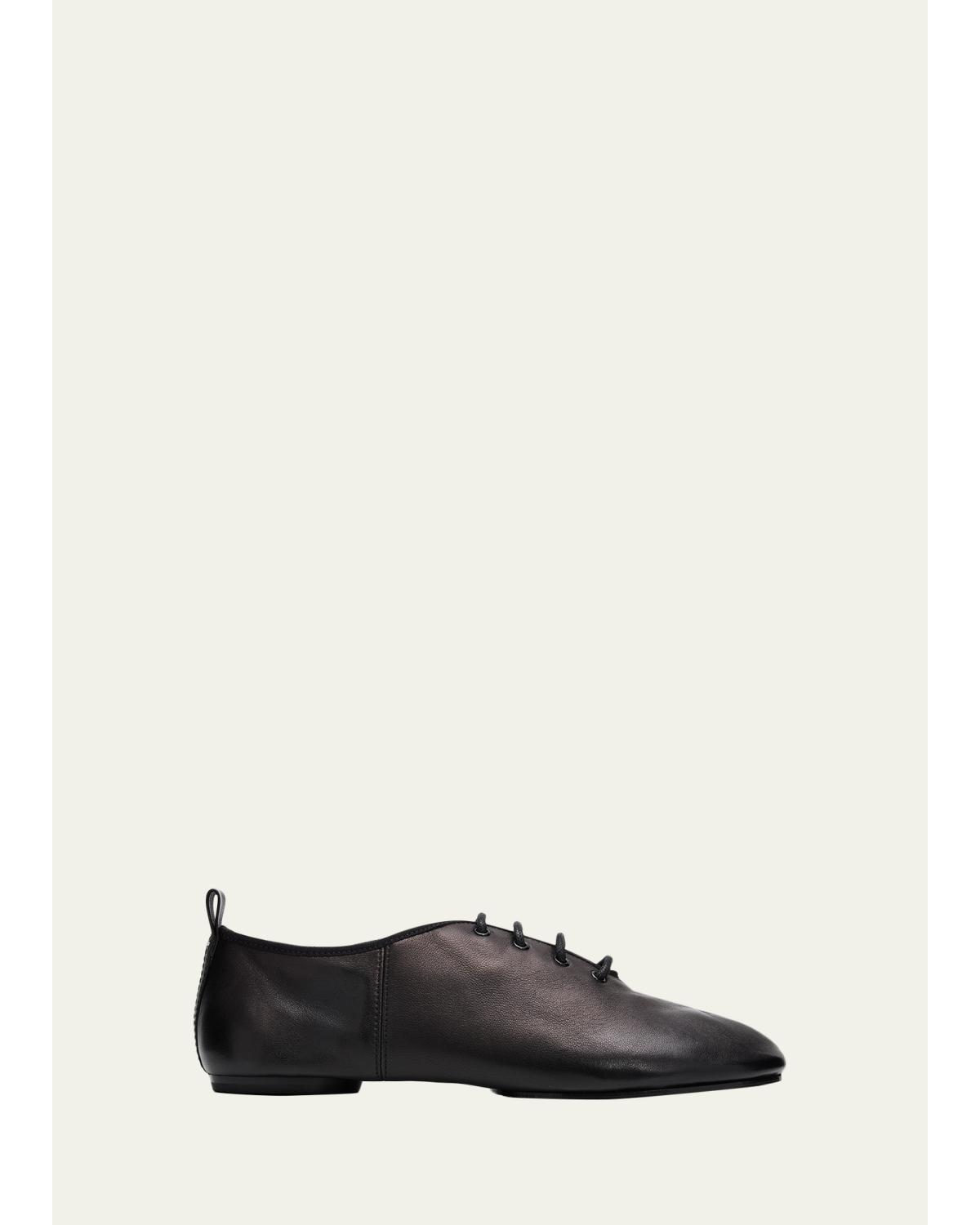 Tabi Jazz Leather Lace-Up Flats