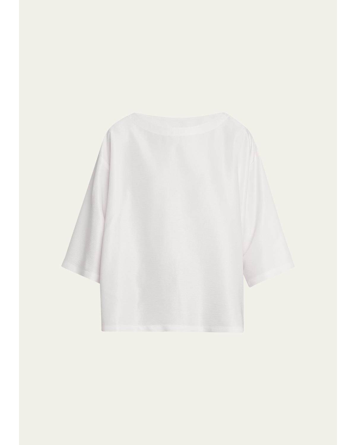 3/4-Sleeve Shimmer Top