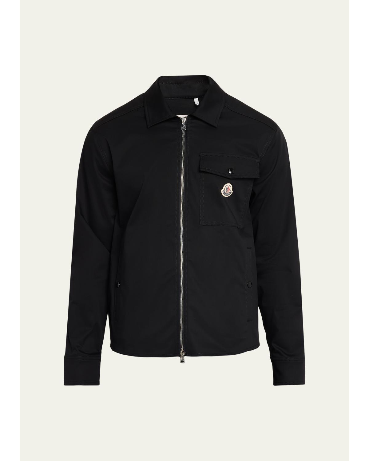 Men'S Cotton-Blend Gabardine Shirt Jacket