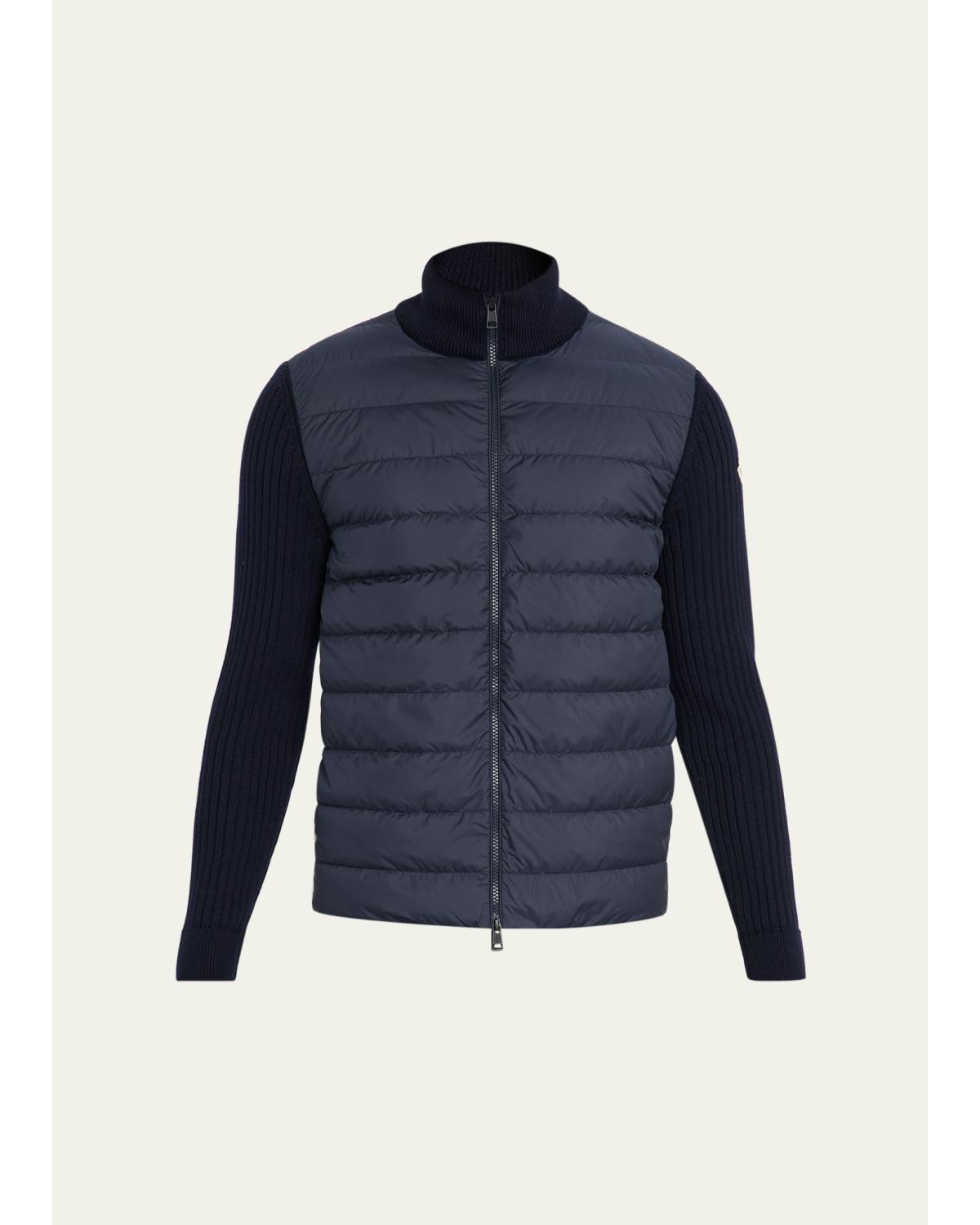 Men'S Padded Wool Full-Zip Cardigan