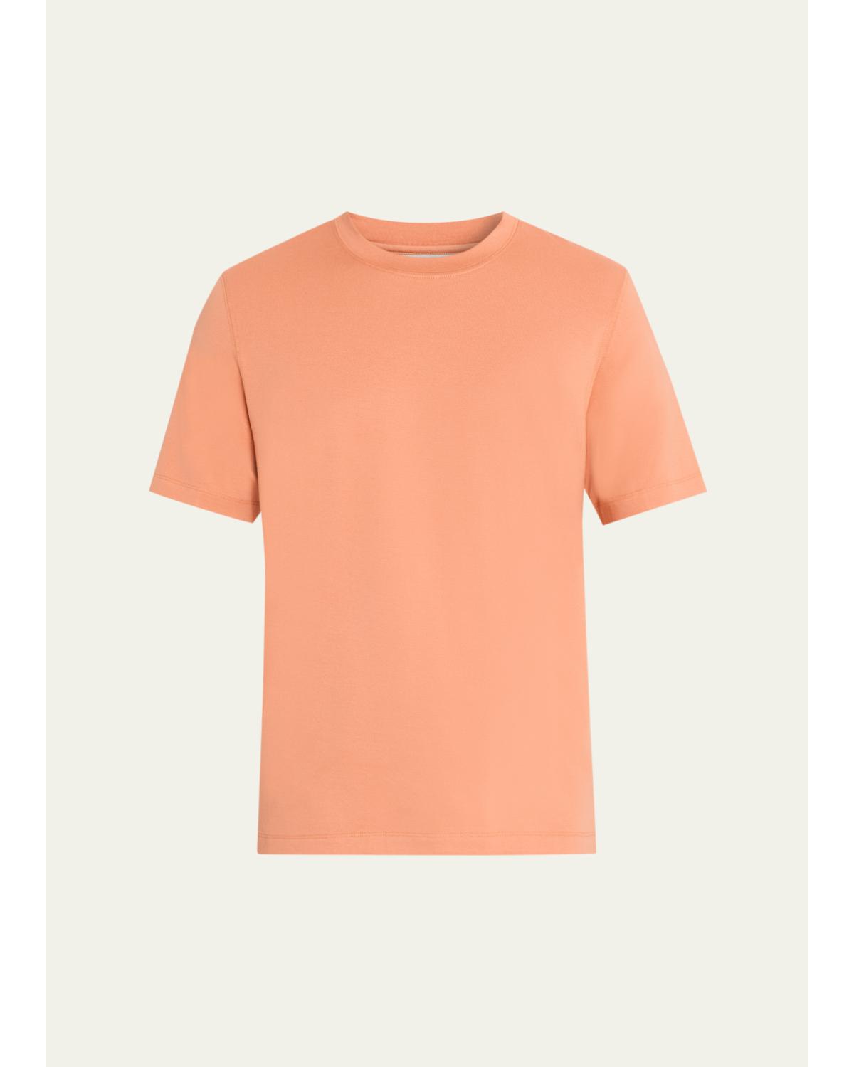 Men'S Solid Cotton Crewneck T-Shirt