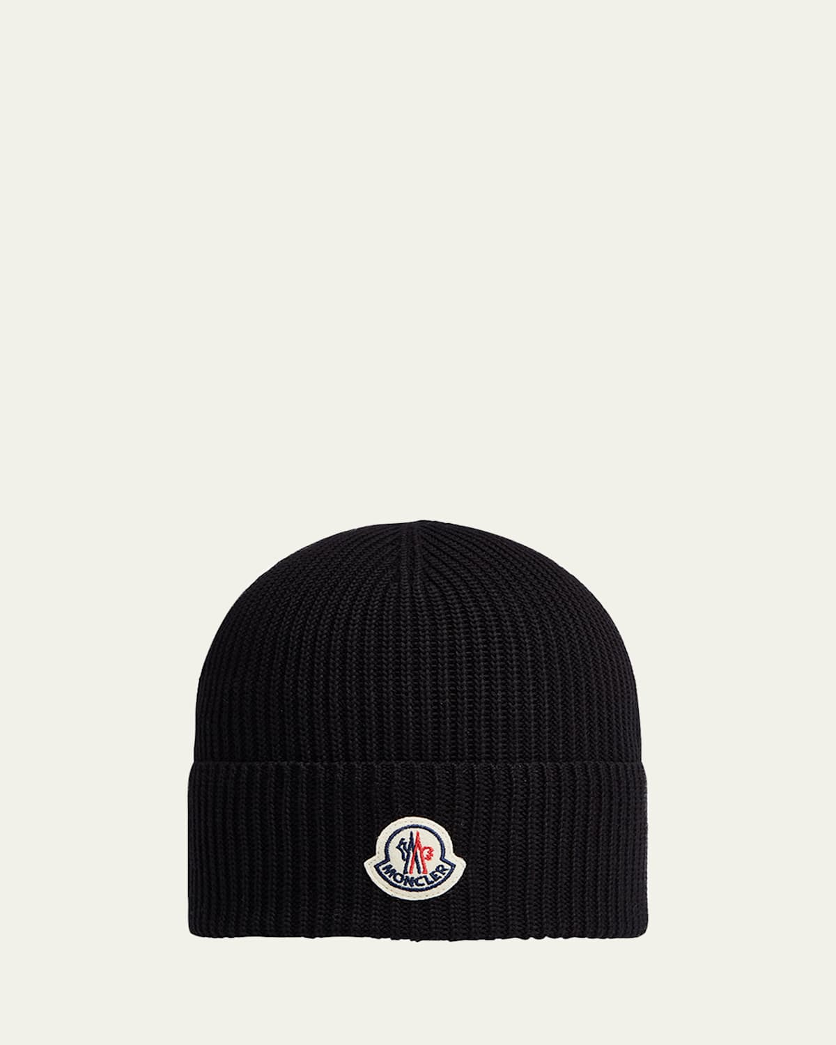 Moncler Men 's Logo Cotton Rib Beanie Hat