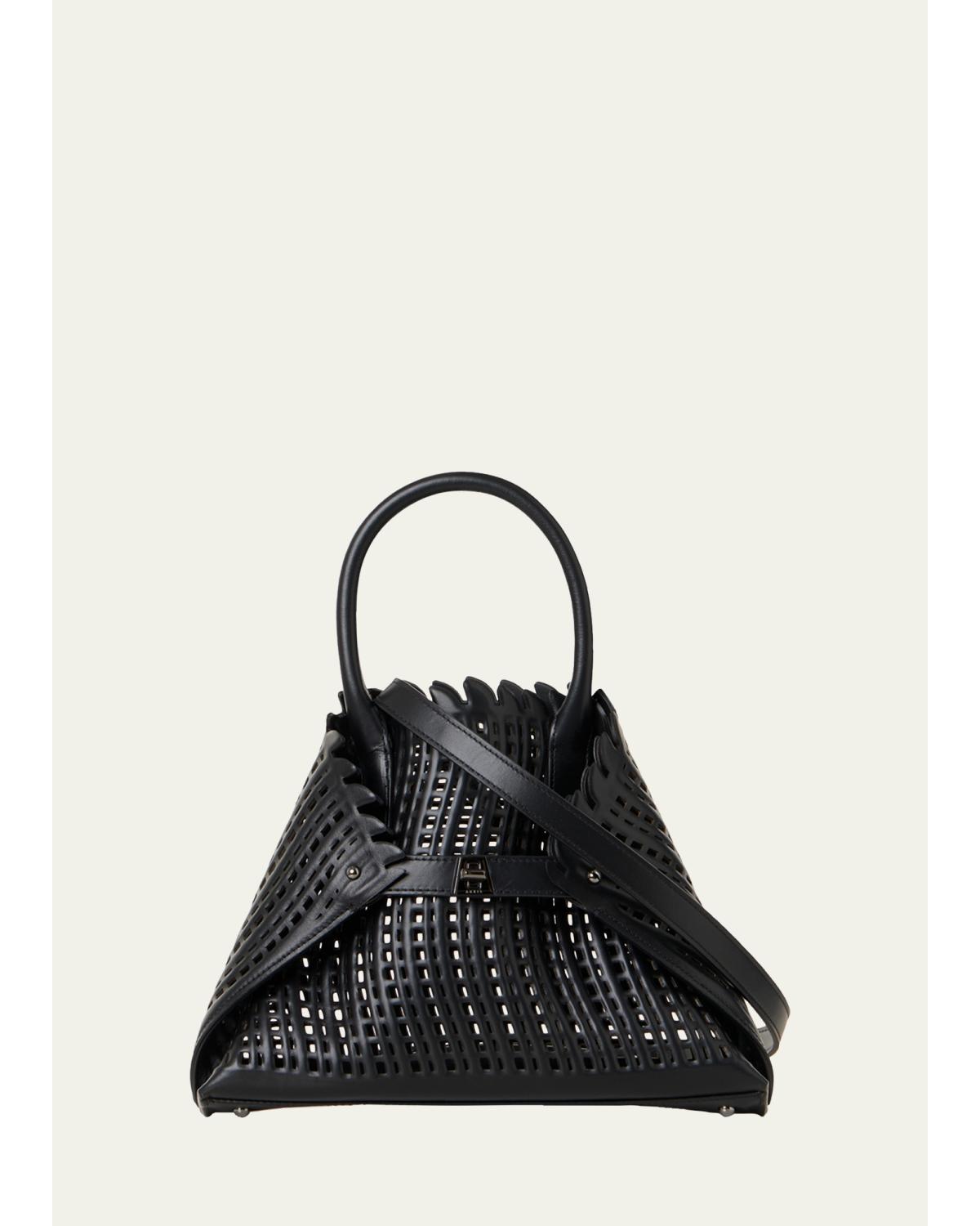 Ai Little Cutout Leather Top-Handle Bag