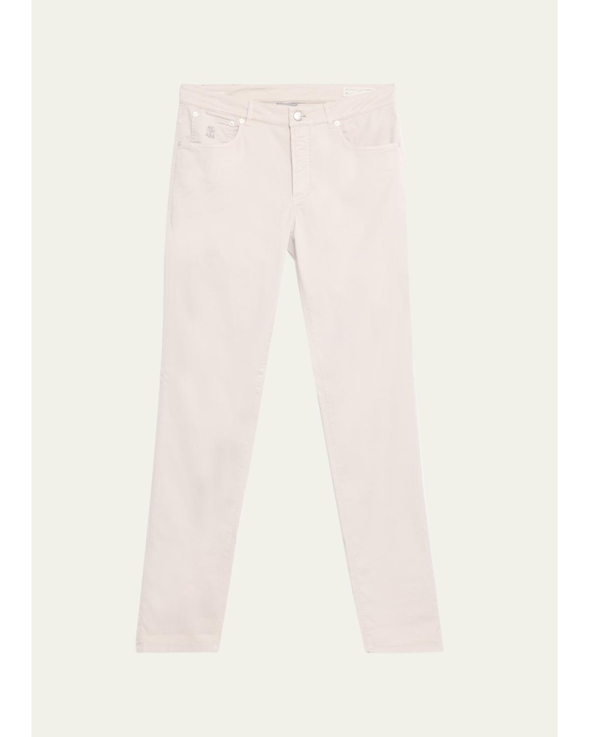 Men'S Dyed Cotton Straight-Fit Five-Pocket Pants