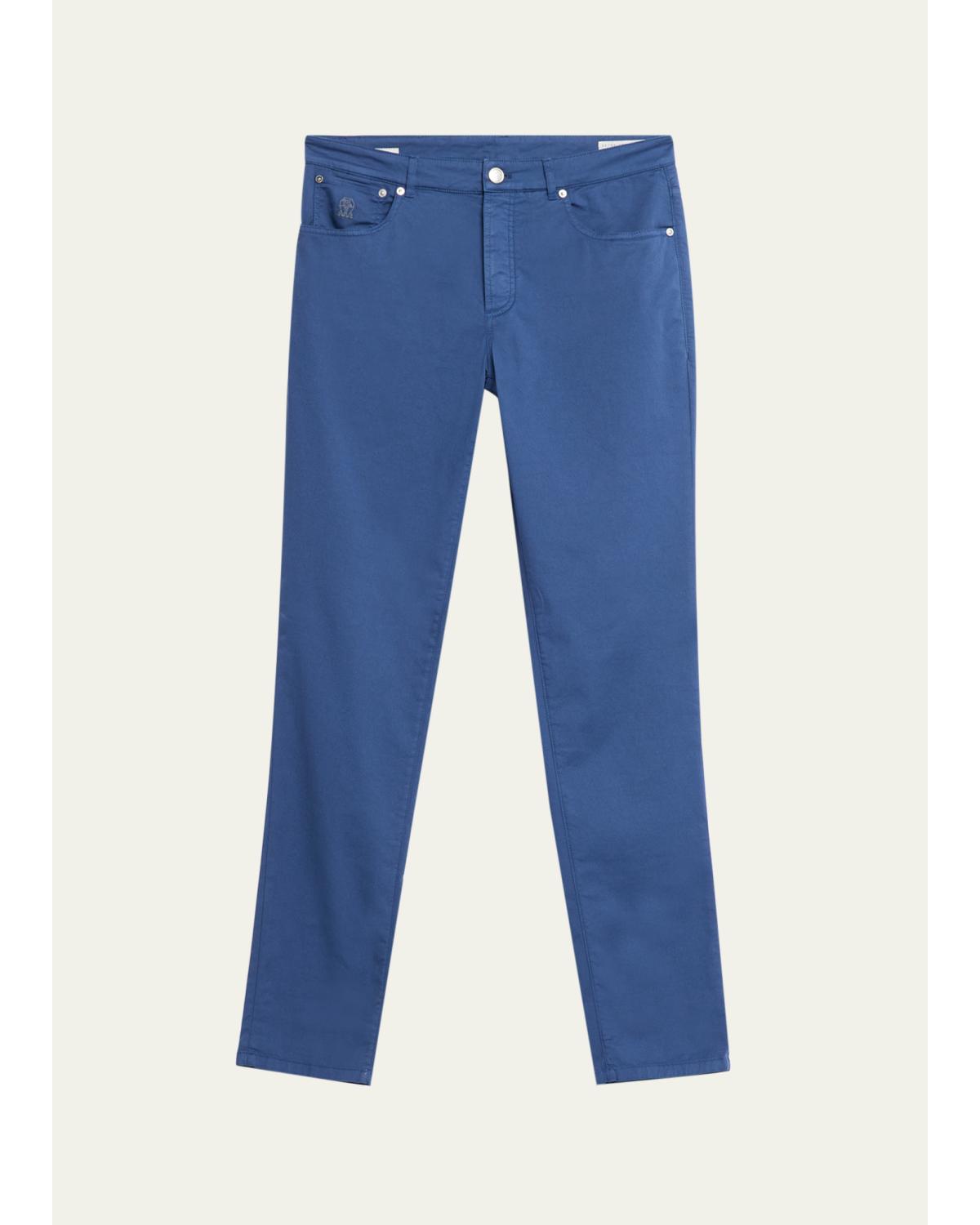 Men'S Dyed Cotton Straight-Fit Five-Pocket Pants