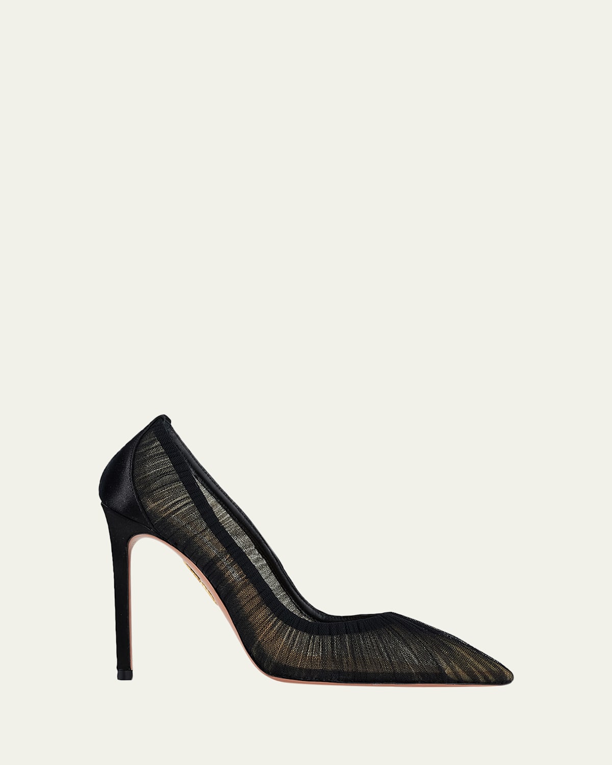 Aquazzura 105mm Voile Tulle Pointed-Toe Pumps